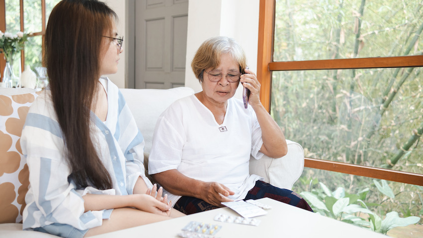 Woman receiving chronic care services